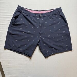 PUMA‎ Arnold Palmer Golf Shorts Mens 40 Blue Umbrella Print Stretch Performance